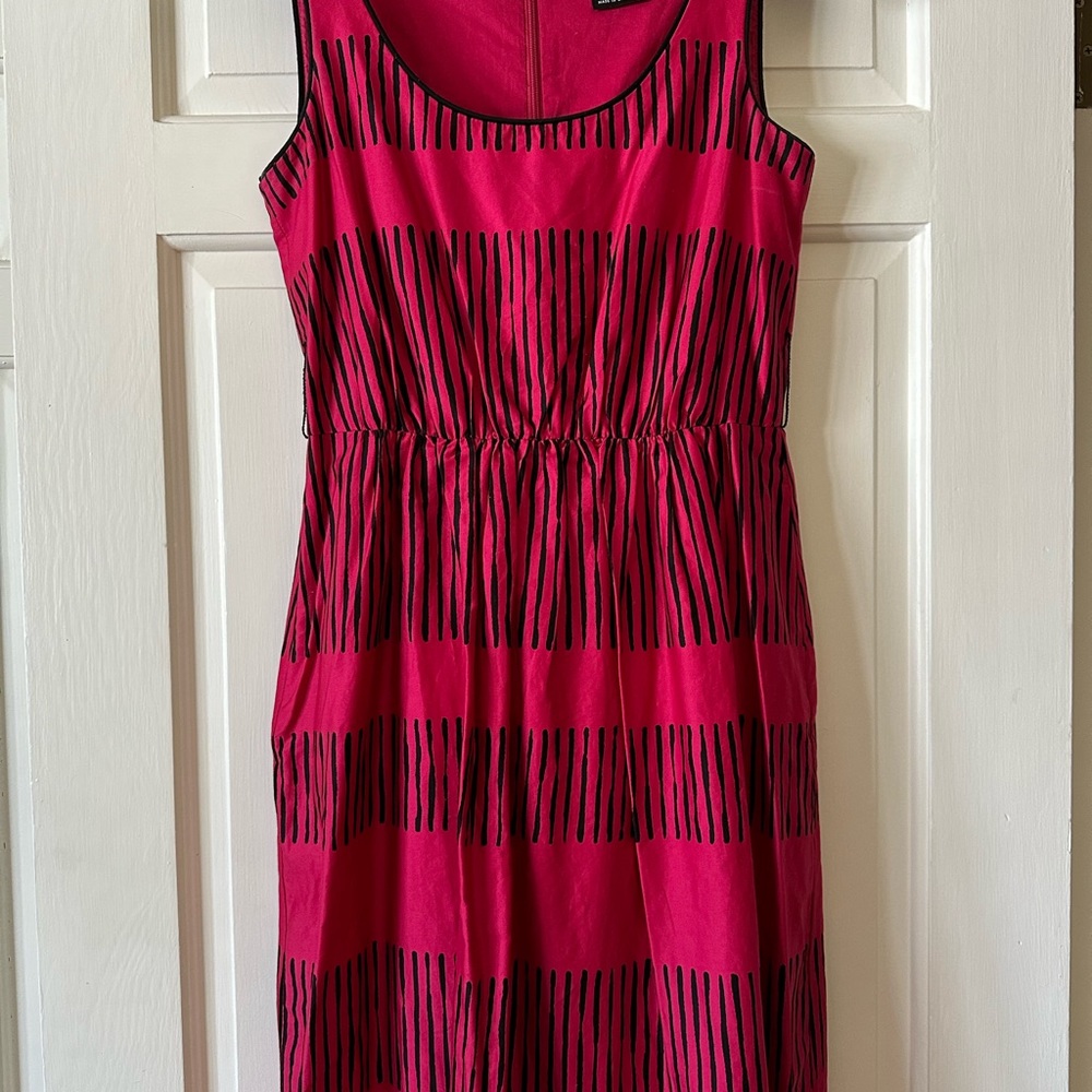Pretty Cotton Pink and Black Dress.